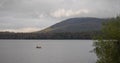 Boater with Mountain Royalty Free Stock Photo