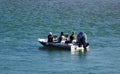 Boaters On the North Saskatchewan River Royalty Free Stock Photo