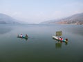 Boaters on a Lake