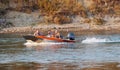 Boaters On The North Saskatchewan River Royalty Free Stock Photo