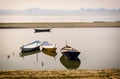 Boates in ganges in Allahabad, India Royalty Free Stock Photo