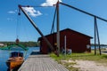 A boathouse with a boat lift at HÃÂ¥verud Dalsland Sweden