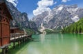 Boathouse at the Braies Lake