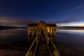 Boathouse at Lake Ammersee at night