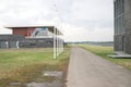 Boathouse and office of the rowing facility Willem-Alexanderbaan in Zevenhuizen close to Rotterdam in the Netherlands.