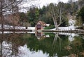 Boathouse on the River Thames in England in Winter Royalty Free Stock Photo