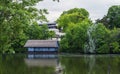 Boathouse in spring season