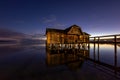 Boathouse at Lake Ammersee at night