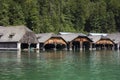 Boathouses at the Koenigssee lake close to Berchtesgaden, German