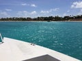 Boating Antigua near Jumby