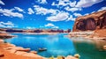 boating arizona lake powell Royalty Free Stock Photo