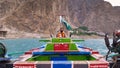 Boating at Beautiful tourist place and blue water lake