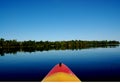 Boating on blue lake