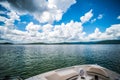 Boating and camping on lake jocassee in upstate south carolina Royalty Free Stock Photo