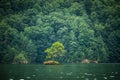 Boating and camping on lake jocassee in upstate south carolina Royalty Free Stock Photo