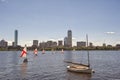 Boating on Charles River, Boston Royalty Free Stock Photo