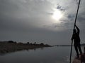 boating at the Chenab river in Akhnoor, on a cloudy day