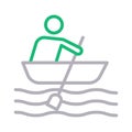 Boating colour line vector icon