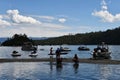 Boating in Emerald Bay on South Lake Tahoe in California