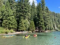 Boating in Emerald Bay on South Lake Tahoe in California