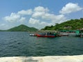 Boating at fatehsagar lake in  udaipur in rajasthan in india Royalty Free Stock Photo