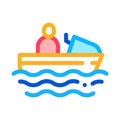 Boating icon vector outline illustration