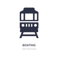 boating icon on white background. Simple element illustration from Transport concept