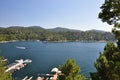 Boating on Lake Arrowhead Royalty Free Stock Photo