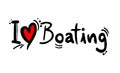 Boating love message Royalty Free Stock Photo