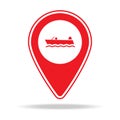 boating map pin icon. Element of warning navigation pin icon for mobile concept and web apps. Detailed boating map pin icon can be Royalty Free Stock Photo