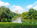 Boating in NYC Central Park Royalty Free Stock Photo