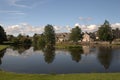 Boating pond at Colliston Park, Dalbeattie Royalty Free Stock Photo