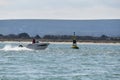 Boating in Poole Harbour Royalty Free Stock Photo