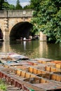 Boating In Punts On River Cherwell In Oxford