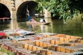 Boating In Punts On River Cherwell In Oxford