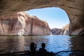 Boating in scenic Lake Powell Arizona Royalty Free Stock Photo