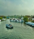 Boating on the water at Wroxham