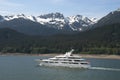 Boating Yacht Cruising in Alaska Inside Passage Royalty Free Stock Photo