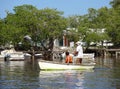 Boatman in Celestun Mexico