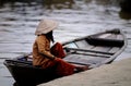Boatman with Conical hats in Vietnam