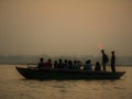 Boatman at Ganges River Royalty Free Stock Photo
