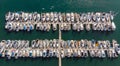 Boats from above in Dana Point, California Royalty Free Stock Photo