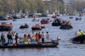 Boats On The Amstel At Kingsday At Amsterdam The Netherlands 27-4-2023 Royalty Free Stock Photo