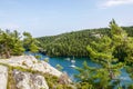 Boats at anchor in Covered Portage, Killarney Royalty Free Stock Photo