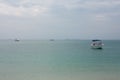 Boats anchoring off the coast of the Great Keppel Island in the Tropic of Capricorn area in Central Queensland in Australia Royalty Free Stock Photo