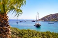 Boats in ancient bay of Knidos, Datca Peninsula