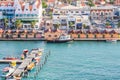 Boats in Aruba Harbor Royalty Free Stock Photo