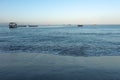 Boats in the Atlantic Ocean in the morning