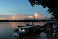 Boats on the bank of Mahakam river, Kalimantan