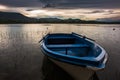Boats on the banks of the Spanish lake of Banyoles Royalty Free Stock Photo